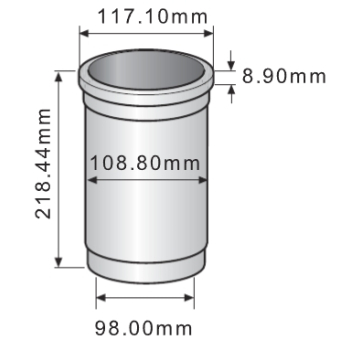 Tuleja LEYLAND 98mm x 218,4 wysokość 96K432 02/300101