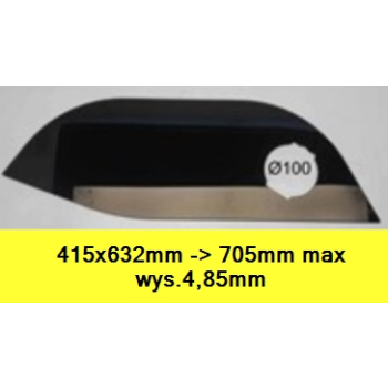 Szyba przednia lewa (barwiona na ciemno) MERLO 073041