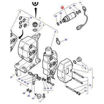 Zestaw uszczelnień złączki hydraulicznej 3794298m2  3794298m1