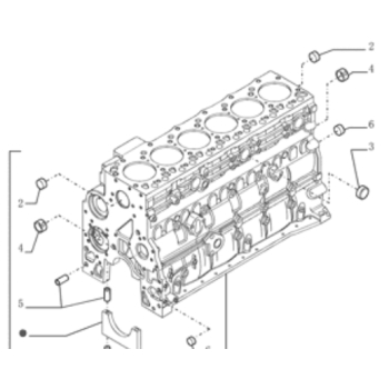 Blok silnika 6cyl 4897335