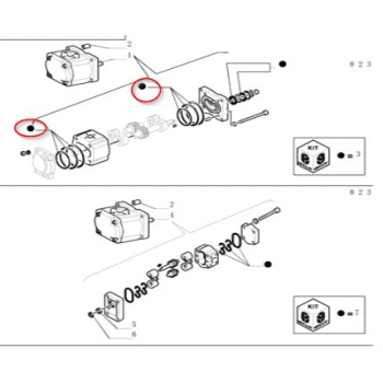 Uszczelnienie pompy hydraulicznej (typ SAUER na oringach) 81863210