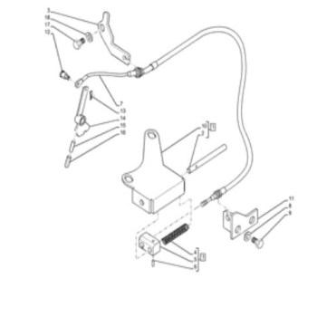 Linka przód tył 658mm 84193546 47455801