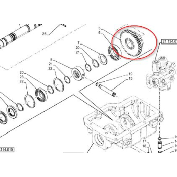 Koło przystawki 4wd 37z 84284808 5183155