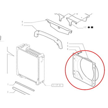 Osłona chłodnicy 87387897 82026477 82037649