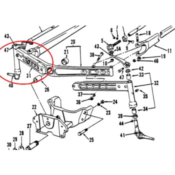 Ramie prawe przedniej osi C7NN3006J