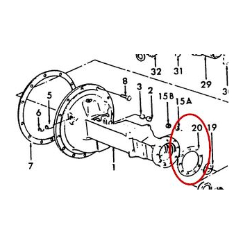 Podkładka dystansowa łożyska tylnego mostu (0.10-0.15mm)  D1NN4229A