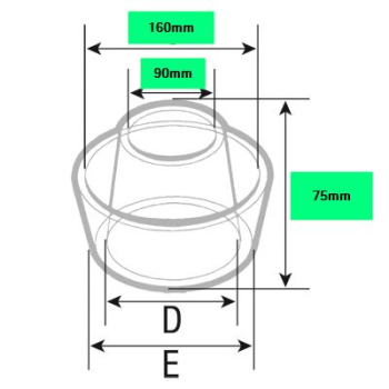 Wkład plastikowy wstępnego filtra powietrza 160/90/75mm K260907 242391102 3473919m1