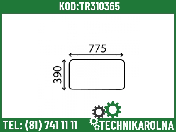 Szyba tylna dolna RT6005002917