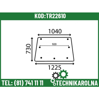 Szyba tylna 7 otworow barwiona 3301909M2