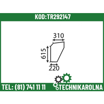 Szyba dolna drzwi – płaska JD1120