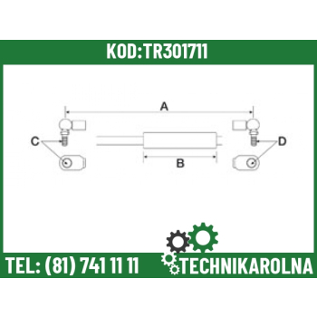 Siłownik gazowy 787039