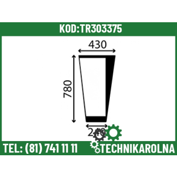 Szyba przednia dolna – prawa barwiona 72509441