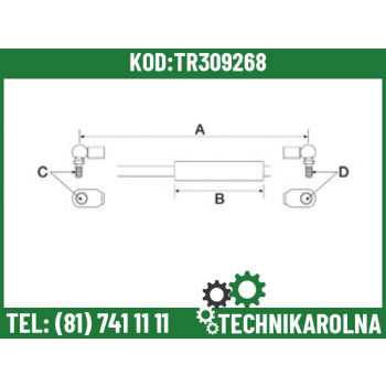 Siłownik gazowy 87716054