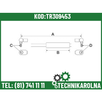 Siłownik gazowy 7701350565