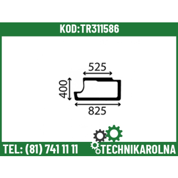 Szyba dolna drzwi lewa – płaska barwiona 332R2331