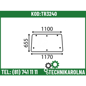 Szyba tylna płaska 84368071