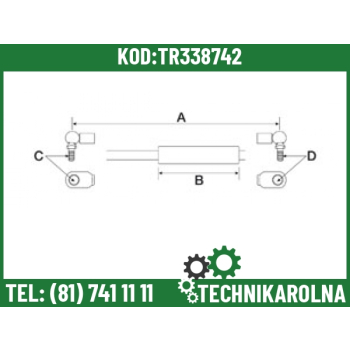 4354078 Siłownik gazowy 627011