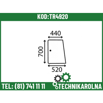 Szyba boczna otwierana 1 otwor bezbarwna 04390722