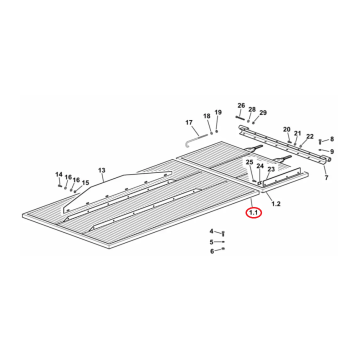 Sito żaluzjowe ocynkowane 1560x722 mm lamela 22 mm 0.015.5774.4