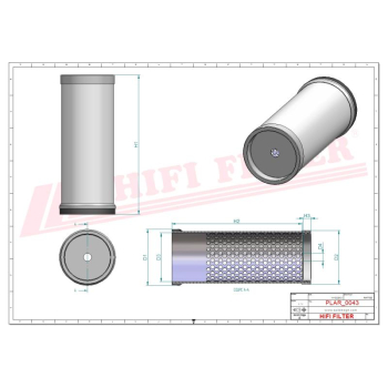 Filtr powietrza DEUTZ FENDT COMPAIR-HOLMAN BOMAG 02243521 X810270072000