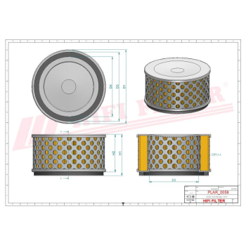 Filtr powietrza CATERPILLAR 7S1224 3I0848 7S1778 7M9045 7M4862 1S1479 8N5316 3S2298 7W5316 8S9476 3S1812 9M5511 1S2373