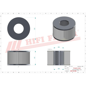 Filtr powietrza TOYOTA 17801-20010 17801-76002-71 17801-31060