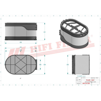 Filtr powietrza MASSEY FERGUSON ACX 3349720 ACX3349720 ACX 2412640