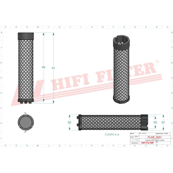 Filtr powietrza KOMATSU HYSTER DOOSAN DAEWOO 400504-00261 3EC-02-A5240 4068075