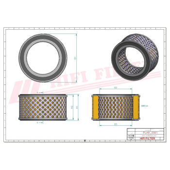 Filtr powietrza BAUDOUIN DNP3 15080260M