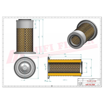 Filtr powietrza VALTRA HYMAS NORCAR-LOGSET KOMATSU 836136409