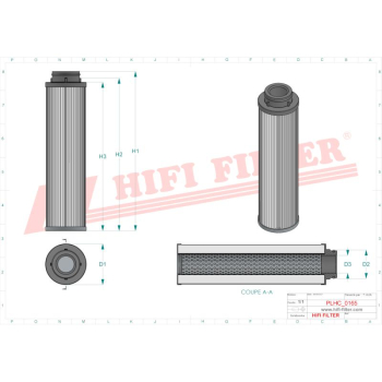 Filtr hydrauliczny LIEBHERR K1001075H 035.0060.3 AFKOVL 316-20 ABS