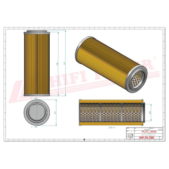 Filtr hydrauliczny VOLVO KOMATSU 20Y-970-5121 07063-11060 207-97-05121 20Y-970-5120 207-97-05120