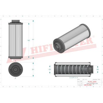 Filtr hydrauliczny BARGAM KOBELCO POULAIN NOKKA 0384120