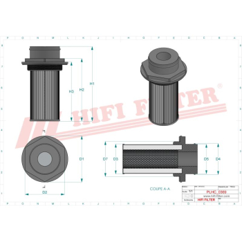 Filtr hydrauliczny BENFORD TEREX JCB 15851527