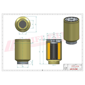 Filtr paliwa kompletny z separatorem CATERPILLAR 3261641 1R0781