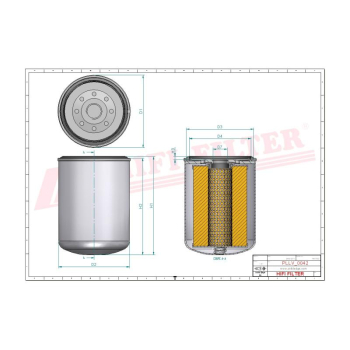 Filtr oleju CUMMINS KOMATSU JOHN DEERE RE21058 RE42042 SO670SYNTHETIC