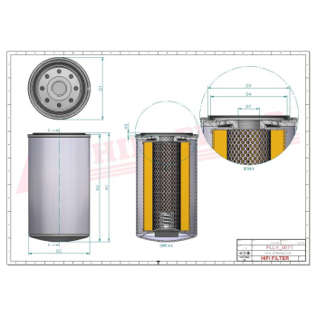 Filtr oleju BRANSON HITACHI IHI AUSA 672