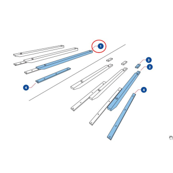 Prowadnica drewniana 1281mm 0005311310 do podajnika 1463mm