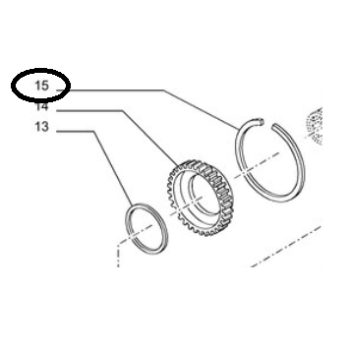 Pierścień skrzyni 81863363 F0NN7N523AA