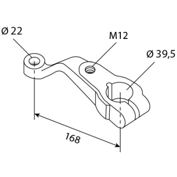 Ramię układu kierowniczego prawe fi22/39,5mm 3224268R3