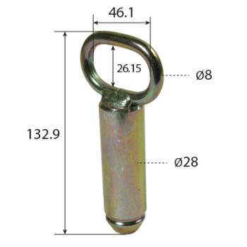 Sworzeń 28x132,9mm H930870040070